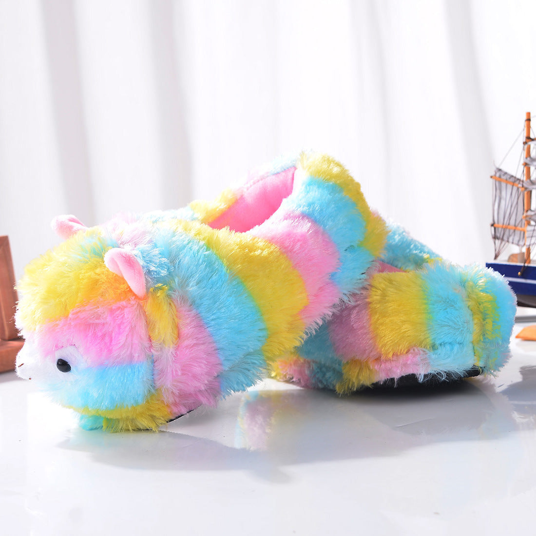 Wholesale All Inclusive Warm Couple Alpaca Plush Slippers